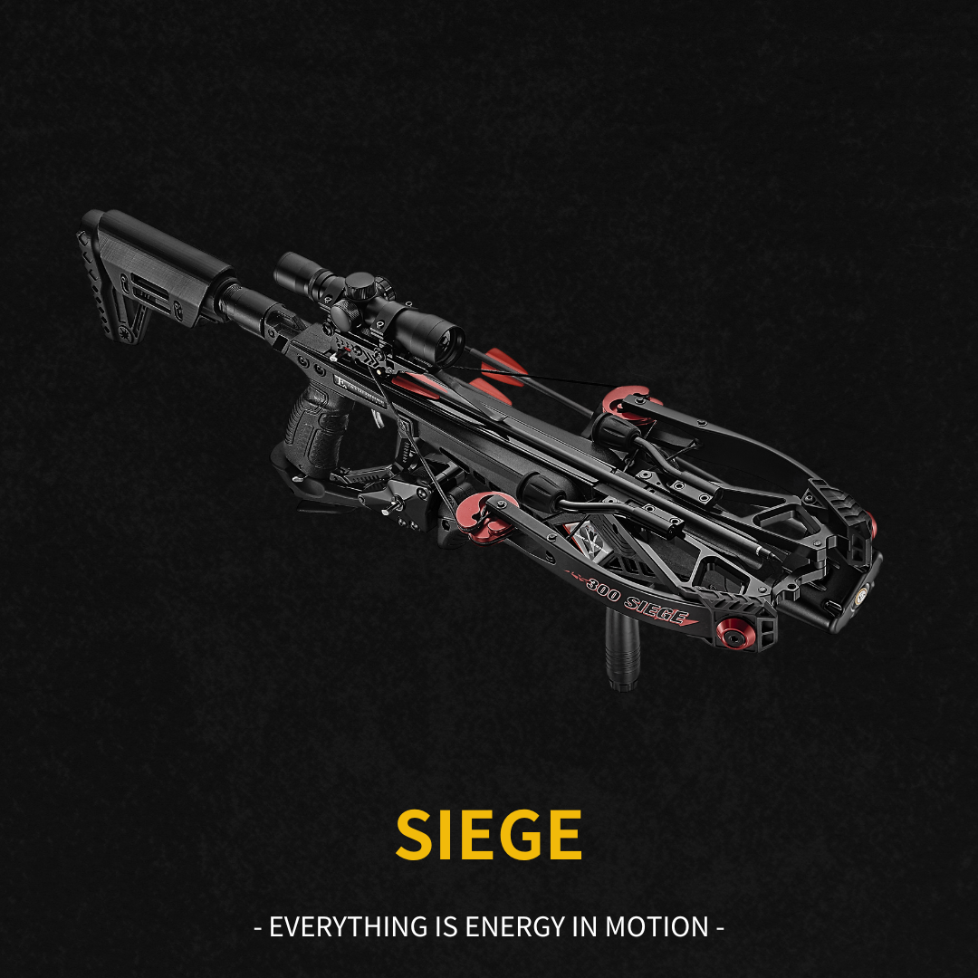 EK Archery SIEGE 300 crossbow with optical scope